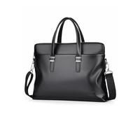 FANDARE Herren PU PU Leder Mappe, Großraum-Aktentasche für Business-Laptops, Commuter-Messengertasche mit mehreren Fächern für Büro/Reisen/Alltag für Geschenk für Berufstätige & Geschäftsleute Schwarz