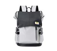 FANDARE Herren Rucksack mit USB-Ladeanschluss & Laptopfach für 15,6 Zoll Großer Hauptfach für Alltag Reisen und Arbeit Modischer Daypack aus Lederimitat PU Grau
