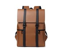 FANDARE Herren Schulrucksack Geschäft Rucksack Schulrucksack Daypacks wasserdichtes PU Schultaschen Leichter Teenager Schultasche Schulranzen Laptop Tasche für Jungen Reisen Hochschule Sport Braun