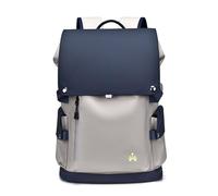 FANDARE Herren Tagesrucksack Casual Rucksack City Kurierrucksack Einkaufsrucksack Daypack Rucksack Arbeitsrucksack mit Reflektierendem Gürtel Uni Radfahren Business City Wanderrucksack Blau Weiss