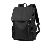 FANDARE Herren Tagesrucksack Casual Rucksack City Kurierrucksack Einkaufsrucksack Daypack Rucksack Arbeitsrucksack mit Reflektierendem Gürtel Uni Radfahren Business City Wanderrucksack Schwarz B