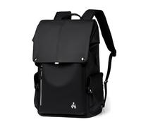 FANDARE Herren Tagesrucksack Casual Rucksack City Kurierrucksack Einkaufsrucksack Daypack Rucksack Arbeitsrucksack mit Reflektierendem Gürtel Uni Radfahren Business City Wanderrucksack Schwarz