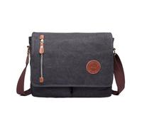 FANDARE Herrentasche Schultertasche Segeltuch Umhängetaschen Herren Handgelenktasche Aktentasche Groß Arbeitstasche Messenger Bag Damen Arzttasche Tragetasche Reisen Lehrertasche Crossbody Bag Schwarz