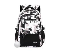 FANDARE Kinder Rucksack Urban Graffiti Style Schulrucksack für Mittel- und Oberstufe Daypack für Jungen Mädchen im Alter von 5-22 Jahren Vielseitiger Tagesrucksack für Reisen Campus Khaki Camo