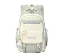 FANDARE Kinderrucksack für die Schule mit Plüschdekoration, Niedlicher Schulrucksack für die Grundschule, für Teenager für Vorschule (3-12 Jahre) Jungen & Mädchen Tagesrucksack Hellgrün