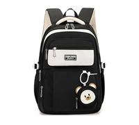 FANDARE Kinderrucksack für Jungen Mädchen Schulranzen mit Münzgeldtasche Ergonomisch Schulrucksäcke Schultasche Tagesrucksäcke Student Alltagsrucksäcke Rucksack Reisen Schulrucksack Daypack Schwarz