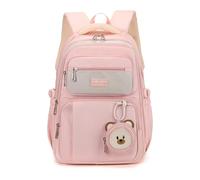 FANDARE Kinderrucksack für Jungen Mädchen Schulranzen mit Münzgeldtasche Ergonomisch Schulrucksäcke Schultasche Tagesrucksäcke Student Alltagsrucksäcke Rucksack Reisen Schulrucksack Daypack Rosa