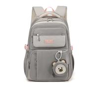 FANDARE Kinderrucksack für Jungen Mädchen Schulranzen mit Münzgeldtasche Ergonomisch Schulrucksäcke Schultasche Tagesrucksäcke Student Alltagsrucksäcke Rucksack Reisen Schulrucksack Daypack Grau