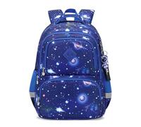 FANDARE Kinderrucksack Jungen Mädchen Galaxie-Druck Kinder Rucksack lässig Kinderrucksack Schulranzen mit reflektierenden Streifen Daypacks Schulrucksack Büchertaschen Tagesrucksack