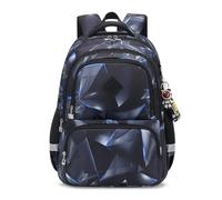 FANDARE Kinderrucksack Jungen Mädchen Geometrischer Druck Kinder Rucksack lässig Kinderrucksack Schulranzen mit reflektierenden Streifen Daypacks Schulrucksack Büchertaschen Tagesrucksack