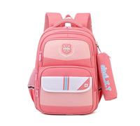 FANDARE Kinderrucksack Jungen Mädchen Schulrucksack Polyester Schulranzen Schultaschen Kinder Schultasche Outdoor Reise Daypacks Kindergartentasche Rucksack mit Federmäppchen Pink