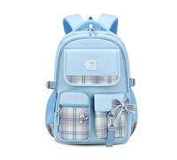 FANDARE Kinderrucksack Leuchtend Kindergartenrucksack Schulranzen Mädchen Junge Schulrucksack Nylon Schultertasche für Reisen Schule Daypacks mit Plüsch-Accessoires & Niedliches Abzeichen Blau