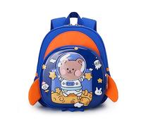 FANDARE Kinderrucksack mit Brustgurt 3D Cartoon Kinder Rucksack mit Leine Mädchen Junge Schulranzen Schultertasche Kindertasche Schulrucksack Kindergarten-Rucksack mit Reflektierender Streifen Blau