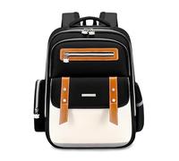 FANDARE Kinderrucksack Rucksack Kinder Lässig Schulranzen mit reflektierenden Streifen Daypacks Schulrucksack Mädchen Junge Schultasche Büchertaschen Tagesrucksack mit Brustgurt & Hüftgurt Schwarz