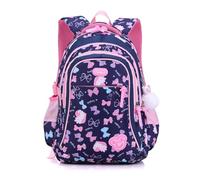 FANDARE Kinderrucksack Rucksack Mädchen Schulrucksack Damen Rucksack Kinder Schultasche für Schüler Outdoor Reise Daypacks Kindergartentasche mit Brustgurt wasserdicht Nylon Dunkelblau