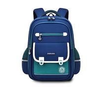 FANDARE Kinderrucksack Schulranzen für 4-9 Grad Mädchen Junge Schulrucksack Britischer Stil Büchertaschen für Grund-, Mittel schüler Rucksack Hochschule Schultertasche Reisen Daypacks Blau Grün L
