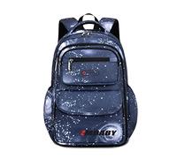 FANDARE Kinderrucksack Schulranzen Mehrfarbig Schultaschen Jungen Mädchen Schulrucksack Schultasche für 3-6 Klasse Kind Schüler Reise Kindergartentasche Rucksack Wasserdicht Nylon Grau L