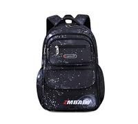FANDARE Kinderrucksack Schulranzen Mehrfarbig Schultaschen Jungen Mädchen Schulrucksack Schultasche für 1-2 Klasse Kind Schüler Reise Kindergartentasche Rucksack Wasserdicht Nylon Schwarz S