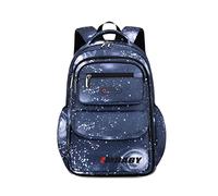 FANDARE Kinderrucksack Schulranzen Mehrfarbig Schultaschen Jungen Mädchen Schulrucksack Schultasche für 1-2 Klasse Kind Schüler Reise Kindergartentasche Rucksack Wasserdicht Nylon Grau S
