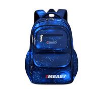 FANDARE Kinderrucksack Schulranzen Mehrfarbig Schultaschen Jungen Mädchen Schulrucksack Schultasche für 3-6 Klasse Kind Schüler Reise Kindergartentasche Rucksack Wasserdicht Nylon Saphir L