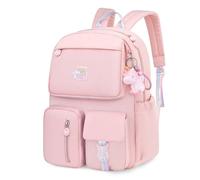 FANDARE Kinderrucksack Schulranzen Schultaschen Jungen Mädchen Schulrucksack Kinder Schultasche für 3-6 Klasse Schüler Outdoor Reise Daypacks Kindergartentasche Rucksack Nylon Rosa