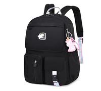 FANDARE Kinderrucksack Schulranzen Schultaschen Jungen Mädchen Schulrucksack Kinder Schultasche für 3-6 Klasse Schüler Outdoor Reise Daypacks Kindergartentasche Rucksack Nylon Schwarz
