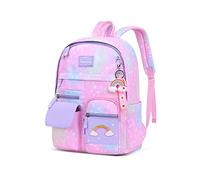 FANDARE Kinderrucksack Schulranzen Schultaschen Mädchen Schulrucksack Kinder Schultasche für 1-3 Klasse Schüler Outdoor Reise Daypacks Kindergartentasche Rucksack Wasserdicht Nylon Rosa