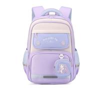 FANDARE Kinderrucksäcke mit Geldbörse Schultasche für Mädchen Junge Juniorrucksäcke Abenteuer-Tornister Schultasche Reflex-Rucksäcke Kids-Rucksack Kinder-Tragebeutel Schulranzen School Bag Lila