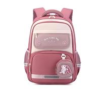 FANDARE Kinderrucksäcke mit Geldbörse Schultasche für Mädchen Junge Juniorrucksäcke Abenteuer-Tornister Schultasche Reflex-Rucksäcke Kids-Rucksack Kinder-Tragebeutel Schulranzen School Bag Rosa