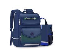 FANDARE Kinderrucksäcke mit Niedlich Umhängetasche Schultertasche Schultasche für Mädchen Junge Juniorrucksäcke Schultasche Reflex-Rucksäcke Kids-Rucksack Schulranzen die 3. bis 6. Klasse Grün