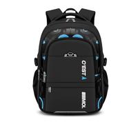 FANDARE Kinderrucksäcke Schultasche für Mädchen Junge Juniorrucksäcke Abenteuer-Tornister Schultasche Reflex-Rucksäcke Kids-Rucksack Kinder-Tragebeutel Schulranzen die 3. bis 9. Klasse Schwarz