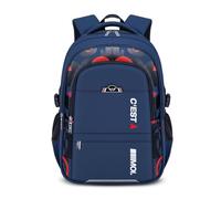 FANDARE Kinderrucksäcke Schultasche für Mädchen Junge Juniorrucksäcke Abenteuer-Tornister Schultasche Reflex-Rucksäcke Kids-Rucksack Kinder-Tragebeutel Schulranzen die 3. bis 9. Klasse Blau rot