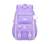 FANDARE Kinderrucksäcke Schultasche für Mädchen Jungen Schulranzen Grundschule Ergonomischer Kids-Rucksack Girls Tornister Ränzel Kinder-Tragebeutel Schultasche Universität Rucksack Lila