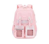 FANDARE Kinderruckschule Mädchen Grundschule mit Reflektor leichte Schulrucksack große Kapazität & wasserdicht Oxford Stoff - S-förmige Schultergurte atmungsaktiv gepolsterte Rücken Rosa