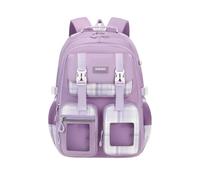 FANDARE Kinderruckschule Mädchen Grundschule mit Reflektor leichte Schulrucksack große Kapazität & wasserdicht Oxford Stoff - S-förmige Schultergurte atmungsaktiv gepolsterte Rücken Lila