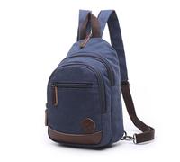 FANDARE Klassische Sling Bag Rucksack Studenten Party Outdoor Diebstahlsicherung Große Kapazität Umhängetasche Damen/Herren Verschleißfeste Leinwand Blau
