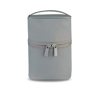 FANDARE Kulturbeutel Damen Kosmetiktasche Kulturtaschen Mädchen Waschtasche Beauty Case Kulturtasche Reise Waschbeutel Makeup Tasche Wasserdicht Nylon Grau