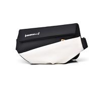 FANDARE Lässig Brusttasche Schultertasche Umhängetasche mit Stativgurt Herren Sling Chest Crossbody Pack Geschäft Tagesrucksäcke für Männer Freien Reisen Wandern Joggen Schwarz-Weiss