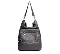 FANDARE Lässig Daypacks 3 in1 Damen handtaschen wasserdicht Schultertaschen weiches Leder Laptop-Rucksäcke für 12,9 Zoll Damen-Rucksack für Alltag Büro Schule Ausflug Einkauf grau