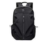 FANDARE Laptop Rucksack 15.6 Zoll Business USB Ladeanschluss Daypack wasserabweisender College Rucksack für Herren Frauen, Reise Rucksäcke mit Kofferbefestigung für Arbeit Uni Schule Sport Schwarz