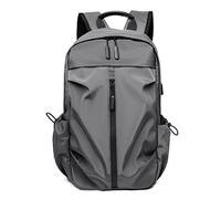 FANDARE Laptop Rucksack 15.6 Zoll Business USB Ladeanschluss Daypack wasserabweisender College Rucksack für Herren Frauen, Reise Rucksäcke mit Kofferbefestigung für Arbeit Uni Schule Sport Grau