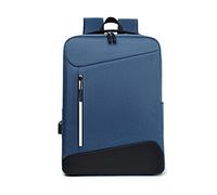 FANDARE Laptop Rucksack für 15.6 Zoll mit USB-Ladeport Reflektierenden Streifen & Wasserdichtem Polyester Modischer Alltagsrucksack für Damen und Herren Blau