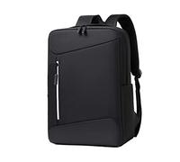 FANDARE Laptop Rucksack für 15.6 Zoll mit USB-Ladeport Reflektierenden Streifen & Wasserdichtem Polyester Modischer Alltagsrucksack für Damen und Herren Schwarz