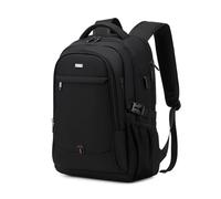 FANDARE Laptop-Rucksack Herren Damen Schulrucksack mit USB-Ladeanschluss Handgepäck Geschäft Arbeiten Schulranzen Laptoptasche für Arbeit Reisen Wandern Tagesrucksack Daypacks Hochschule Schwarz