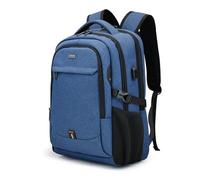FANDARE Laptop-Rucksack Herren Damen Schulrucksack mit USB-Ladeanschluss Handgepäck Geschäft Arbeiten Schulranzen Laptoptasche für Arbeit Reisen Wandern Tagesrucksack Daypacks Hochschule Blau