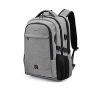 FANDARE Laptop-Rucksack Herren Damen Schulrucksack mit USB-Ladeanschluss Handgepäck Geschäft Arbeiten Schulranzen Laptoptasche für Arbeit Reisen Wandern Tagesrucksack Daypacks Hochschule Grau
