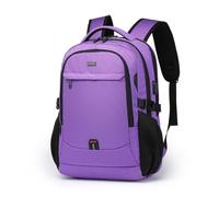 FANDARE Laptop-Rucksack Herren Damen Schulrucksack mit USB-Ladeanschluss Handgepäck Geschäft Arbeiten Schulranzen Laptoptasche für Arbeit Reisen Wandern Tagesrucksack Daypacks Hochschule Lila