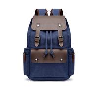 FANDARE Laptop Rucksack Kordelzug Schulranzen 15.6 Zoll Laptoptasche Segeltuch Daypacks Schulrucksack Herren Damen Reisen Uni Campus Daypacks Dunkelblau