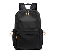 FANDARE Laptop Rucksack Schulrucksack mit USB Jungen Schulranzen Herren Schultasche für 15,6 Zoll Laptop Reisen Uni Büro Alltag Freizeit Campus Wandern Casual Daypacks Wasserdichtes Polyester Schwarz