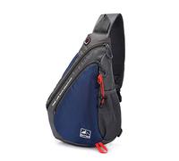 FANDARE Leicht Brusttasche Sling Rucksack Schultertasche Chest Bag Crossbody Umhängetasche Sporttasche für Herren Damen Junge Mädchen Reise Crossover Daypack Wandern Bergsteigen Reisen Polyester Blau